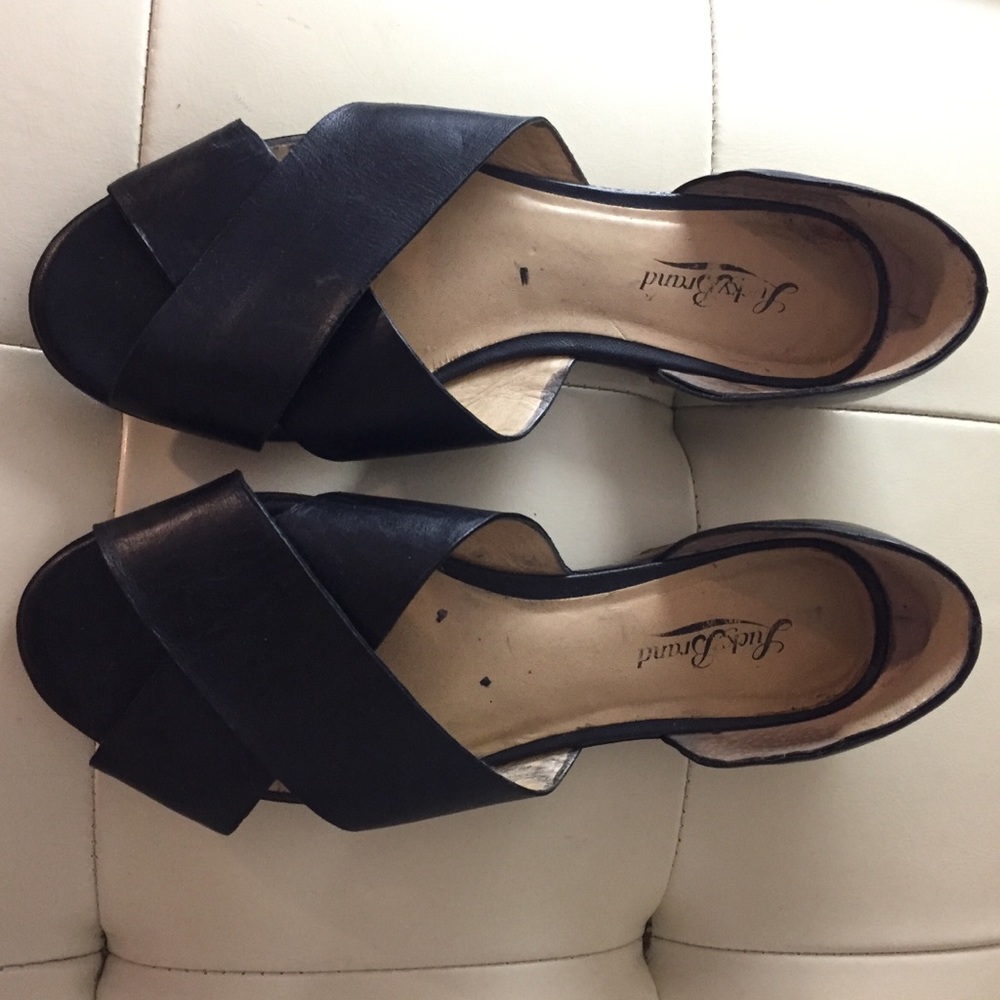Black 🍀 Lucky Brand Slide Dress Sandals sz 9